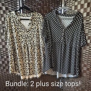 Leopard and Polka Dot Women Tops Bundle